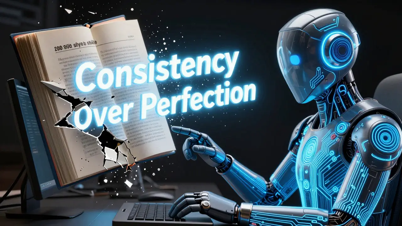 AI assistant guides coder to consistent style as an outdated rulebook crumbles.