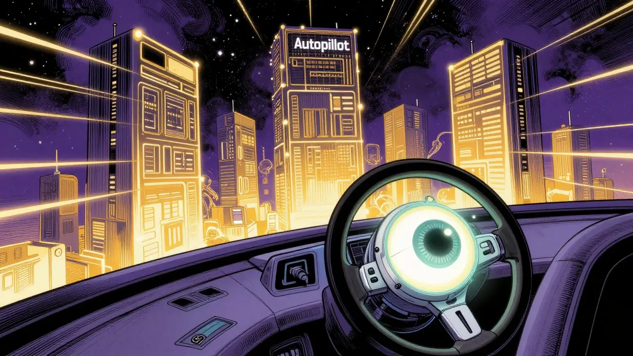 Futuristic AI-native Kubernetes control center with automated pod recovery in DC Comics style.