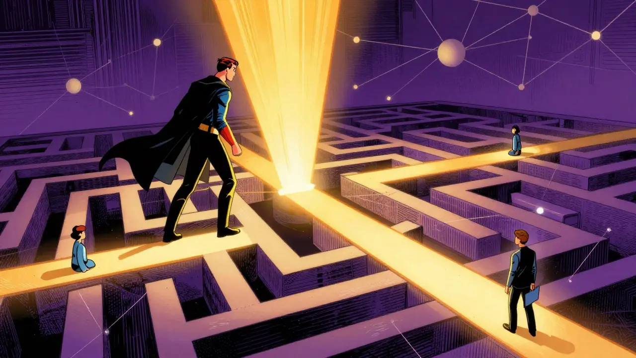 Superhero AI routing customer directly to specialist via golden path