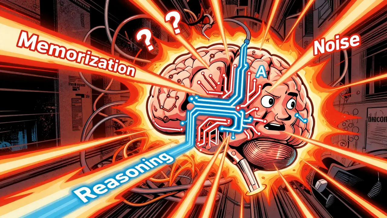 AI brain struggling with memorization vs reasoning