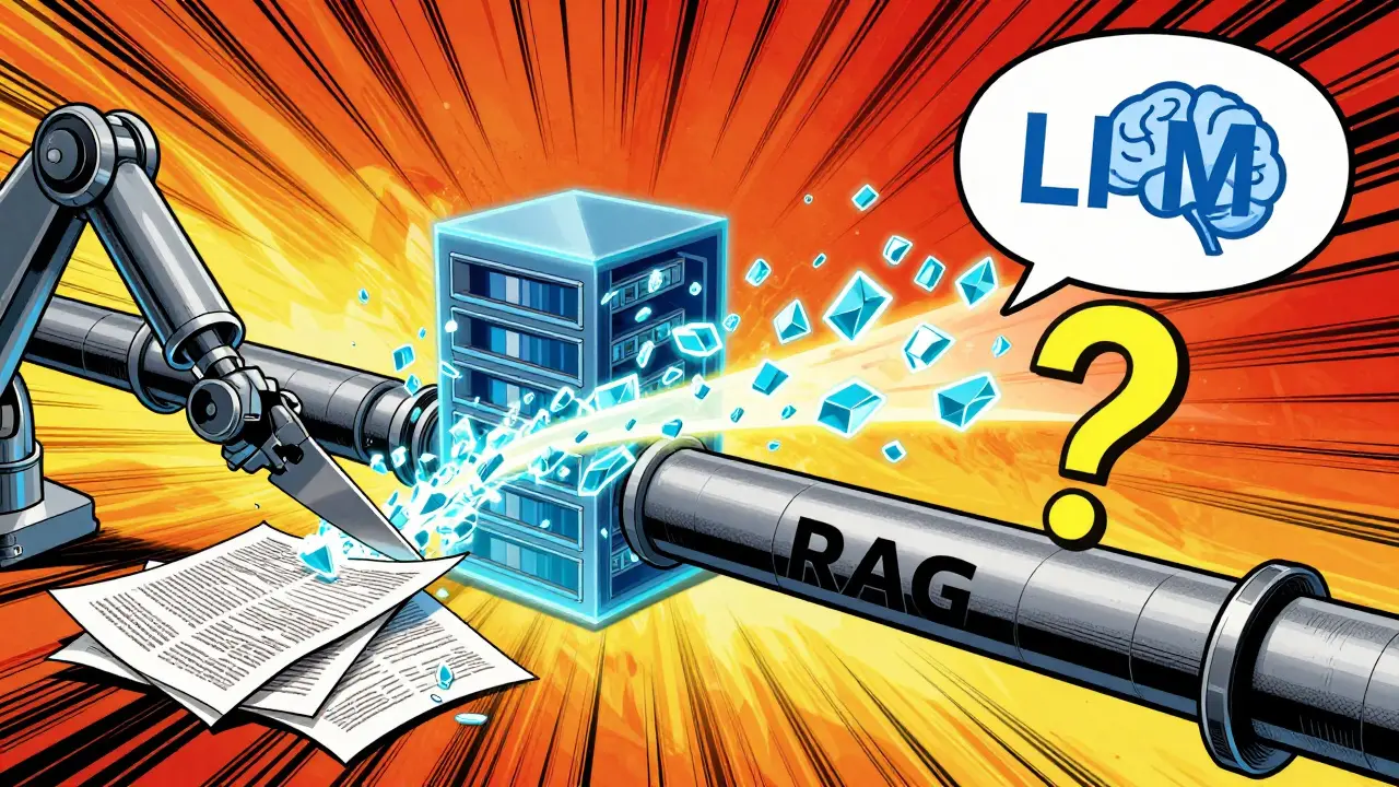 Dynamic comic illustration of the RAG data retrieval process