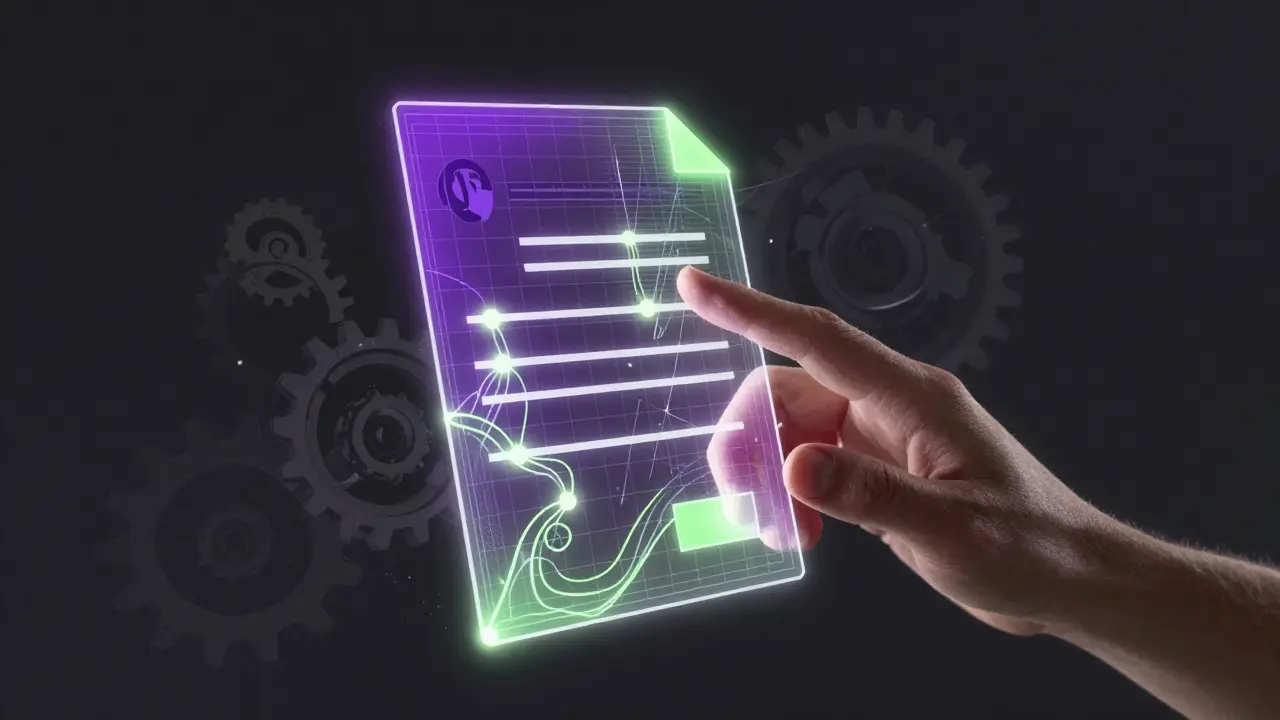 Hand interacting with adaptive digital nodes replacing old gears