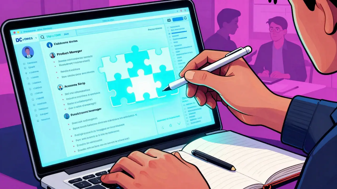 PM editing AI user stories with team collaboration