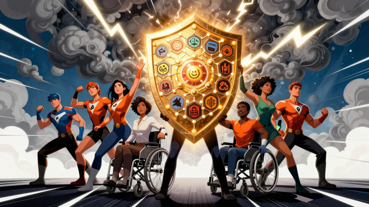 Diverse heroes shielding inclusive data from a storm of biased algorithms