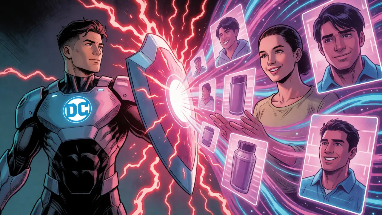 Superhero-like agent deflecting query chaos while AI delivers personalized customer experiences.