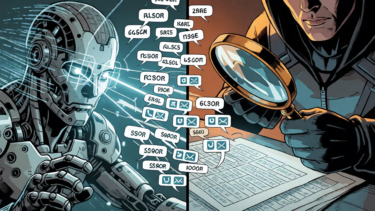 Robotic scanner and human agent working together to detect and protect private information.